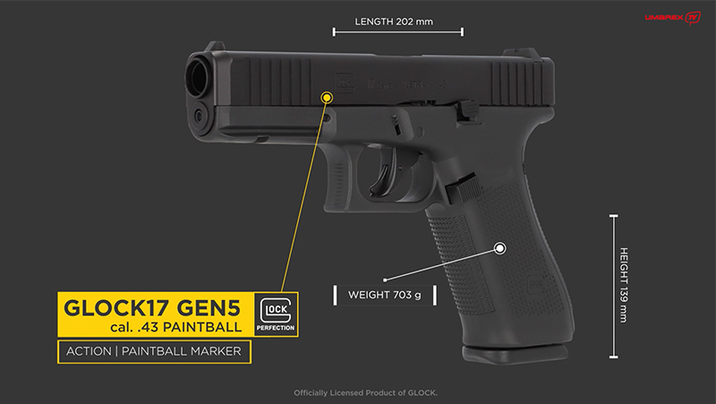 Products » Product universe » Action » GLOCK 17 Gen5 T4E First