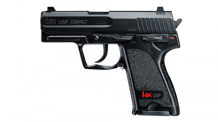 PISTOLA UMAREX HK USP COMPACT GAS NEGRA - Ropa táctica Airsoft