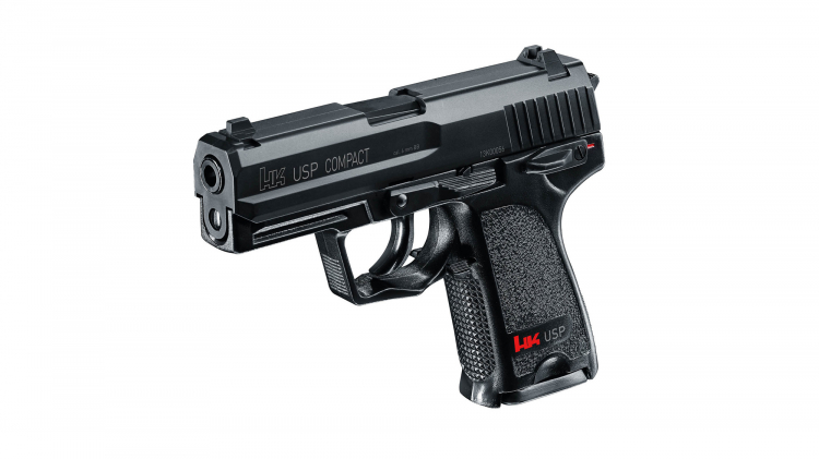 Pistolet HK USP compact billes 6mm à ressort 0,5J + billes + porte cible +  cibles - Pistolets (10279262)
